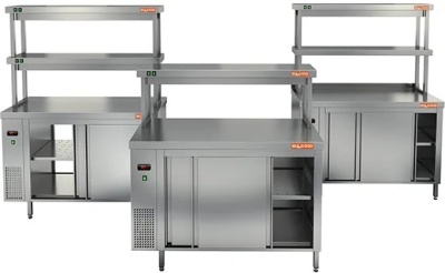 Стол закрытый с распашными дверцами, пристенный НСЗ-10/7Б, Hicold Rus